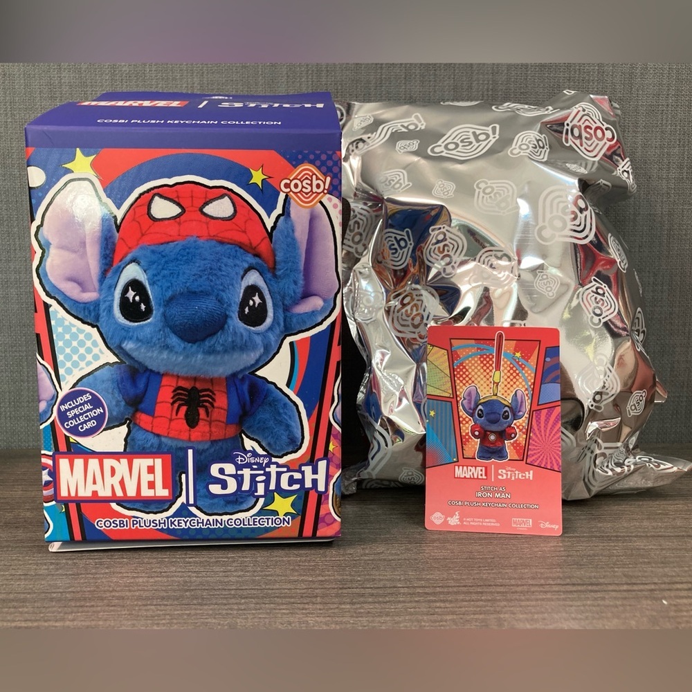 Disney Marvel Stitch Plush Keychain Blind Box- Confirmed Ironman - Picture 2 of 15
